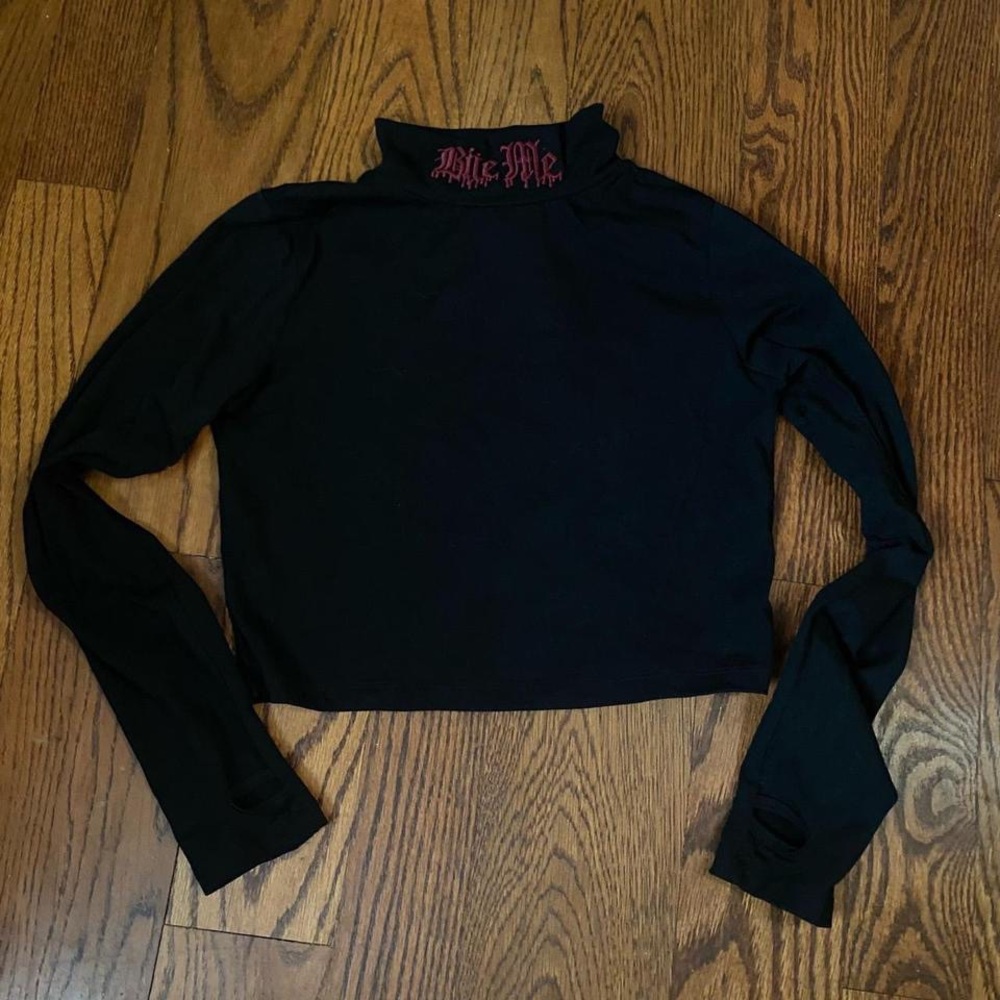 Dollskill Halloween “Bite Me” Long sleeve top